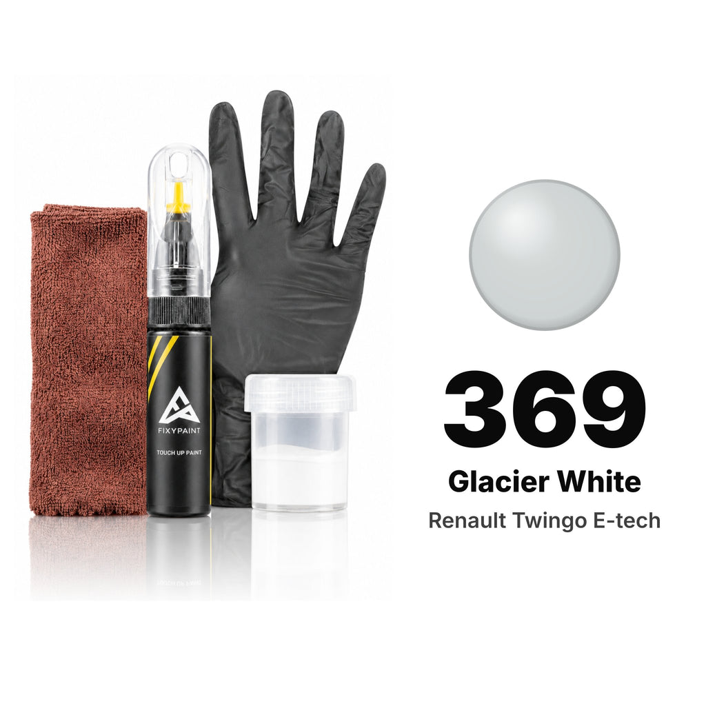 Touch-up paint for Renault Twingo E-Tech 369 Glacier White, Complete kit
