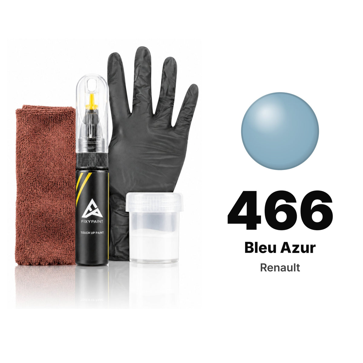 Touch-up paint for Renault 466 Bleu Azur, Complete kit