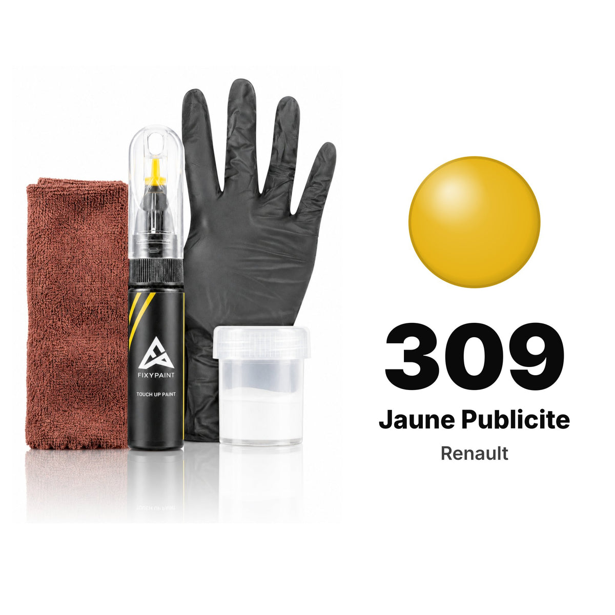 Touch-up paint for Renault 309 Jaune Publicite, Complete kit
