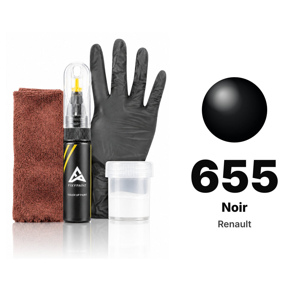 Touch-up paint for Renault 655 Noir, Complete kit