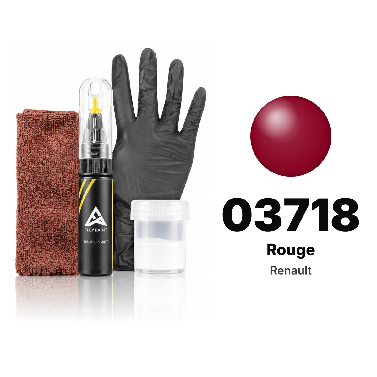 Vernice ritocco per Renault – 03718 Rouge (tutti i modelli, 2000), kit Completo