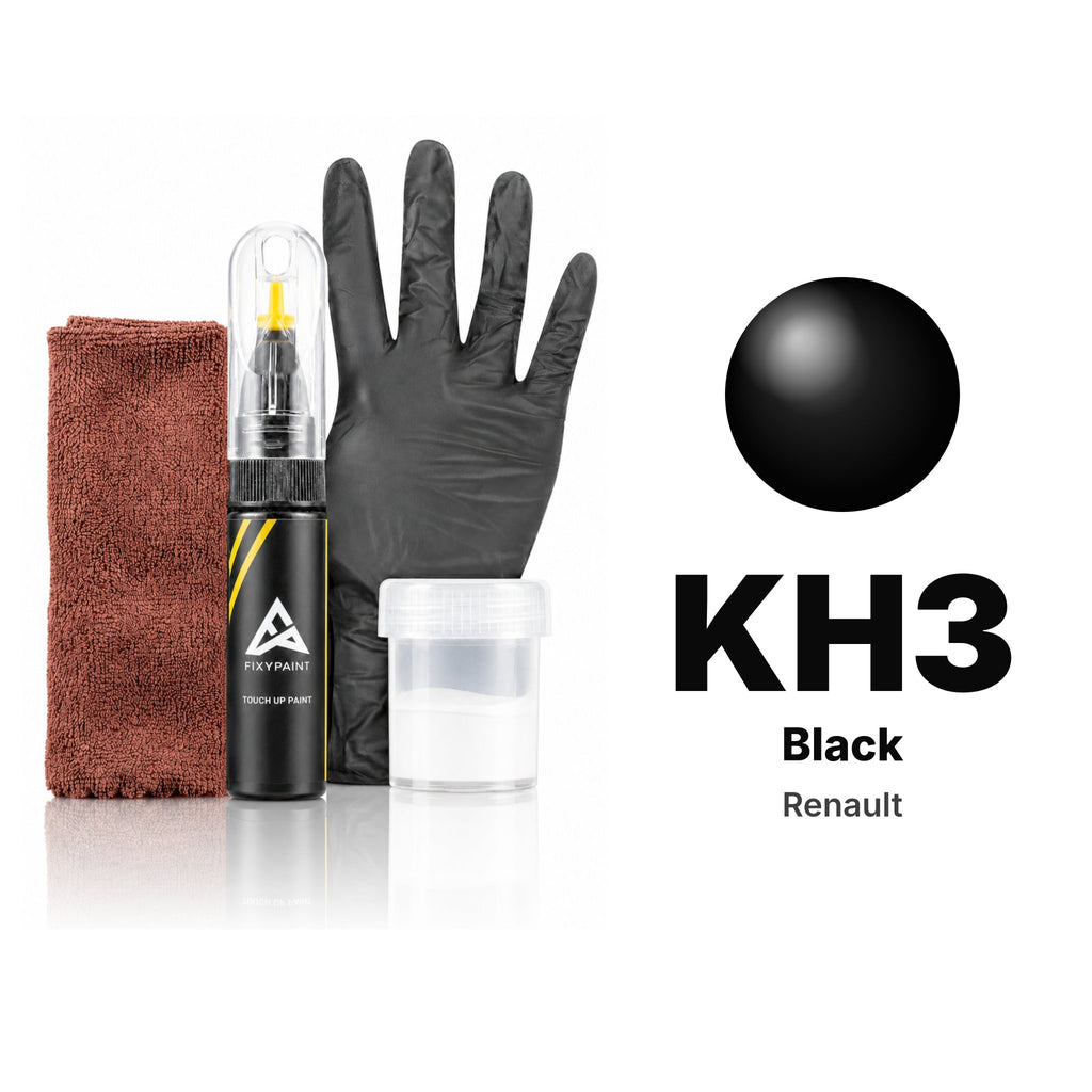 Touch-up paint for Renault KH3 Black, Complete kit