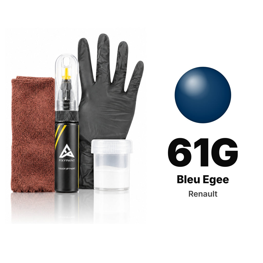 Touch-up paint for Renault 61G Bleu Egee, Complete kit