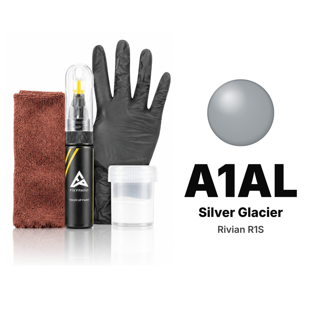 Touch-up paint for Rivian R1S A1AL Silver Glacier, Complete kit