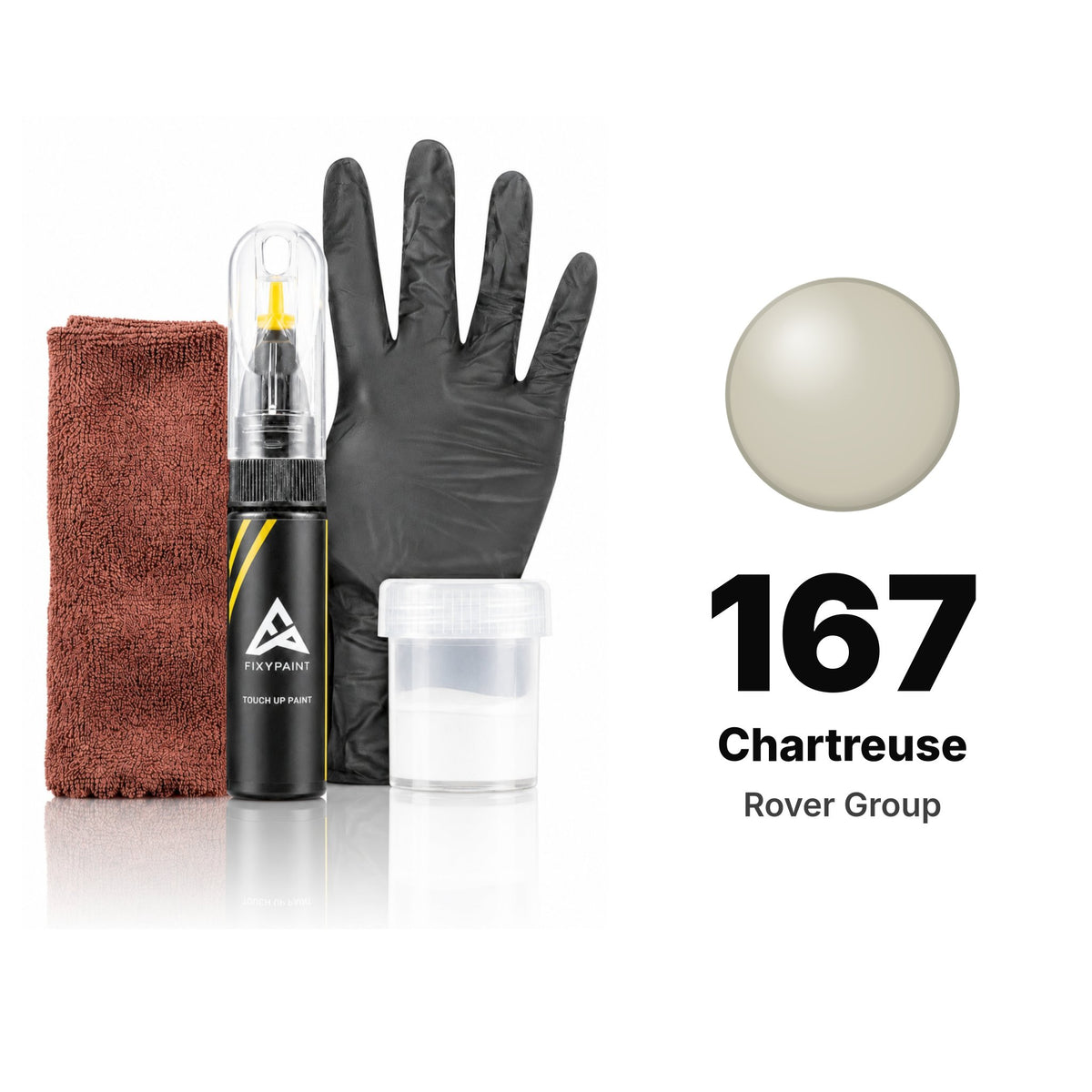 Touch-up paint for Rover Group 167 Chartreuse, Complete kit