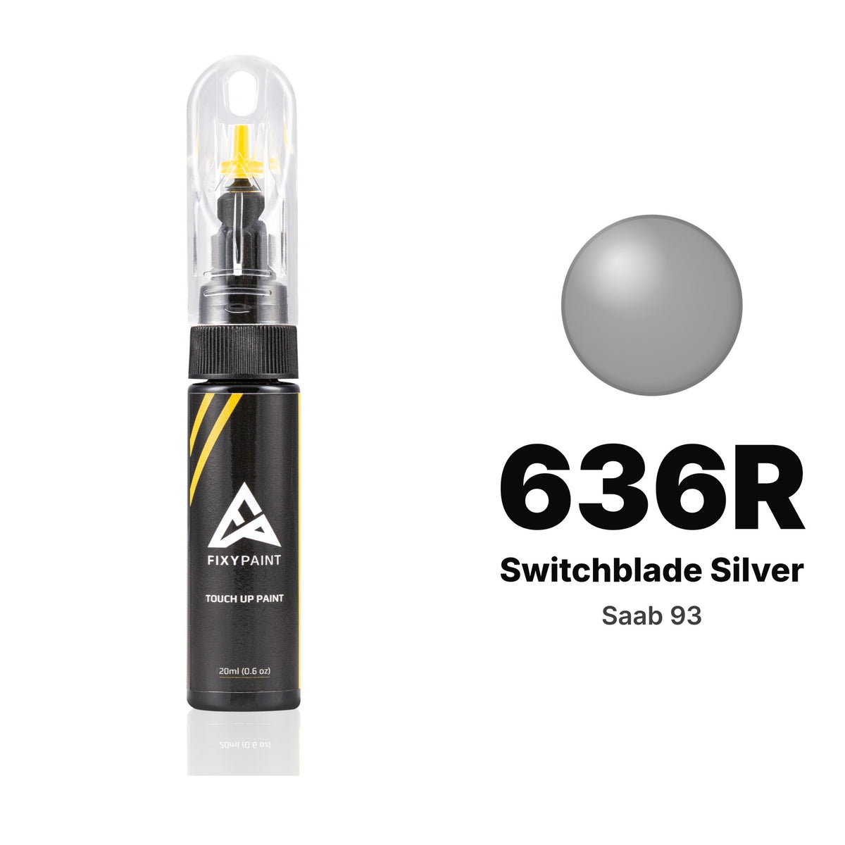 Saab 93 636R Switchblade Silver touch-up paint, Basic kit