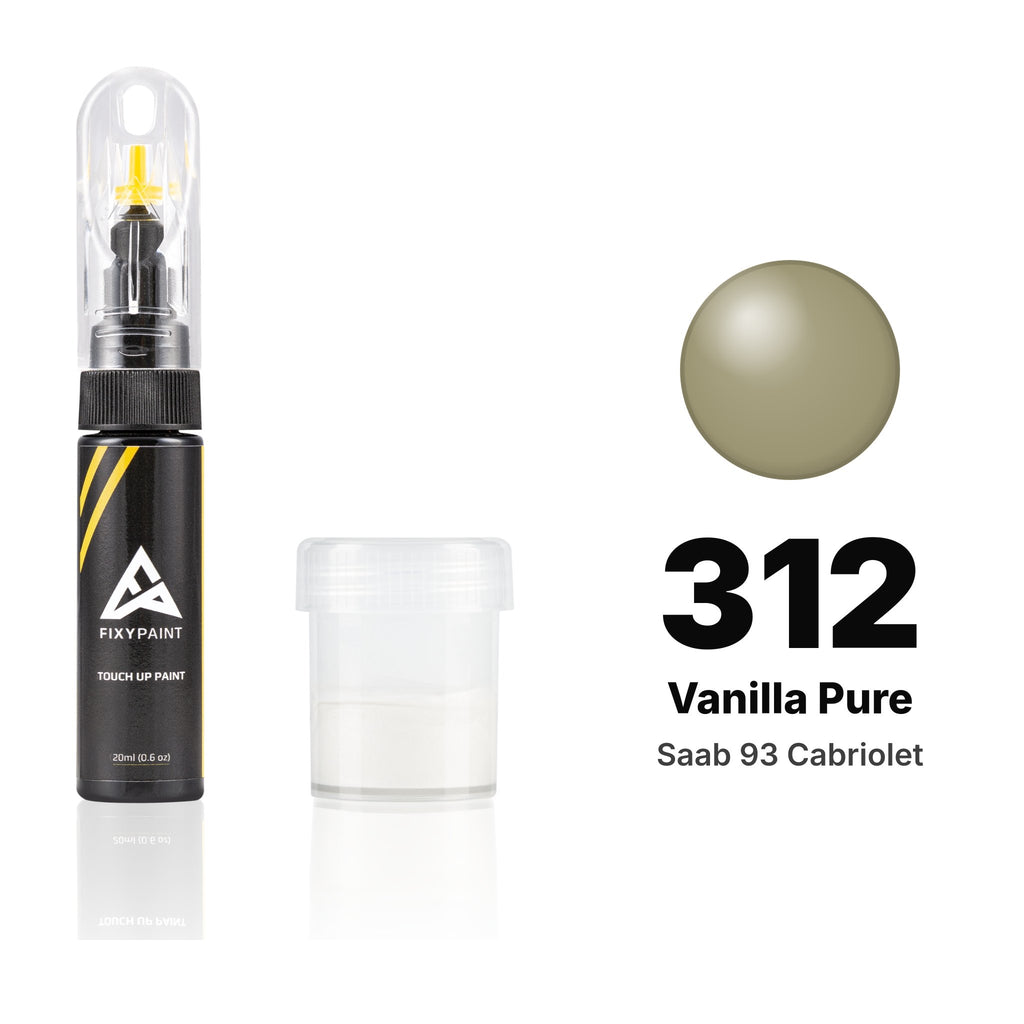 Touch-up paint for Saab 93 Cabriolet 312 Vanilla Pure, Standard kit