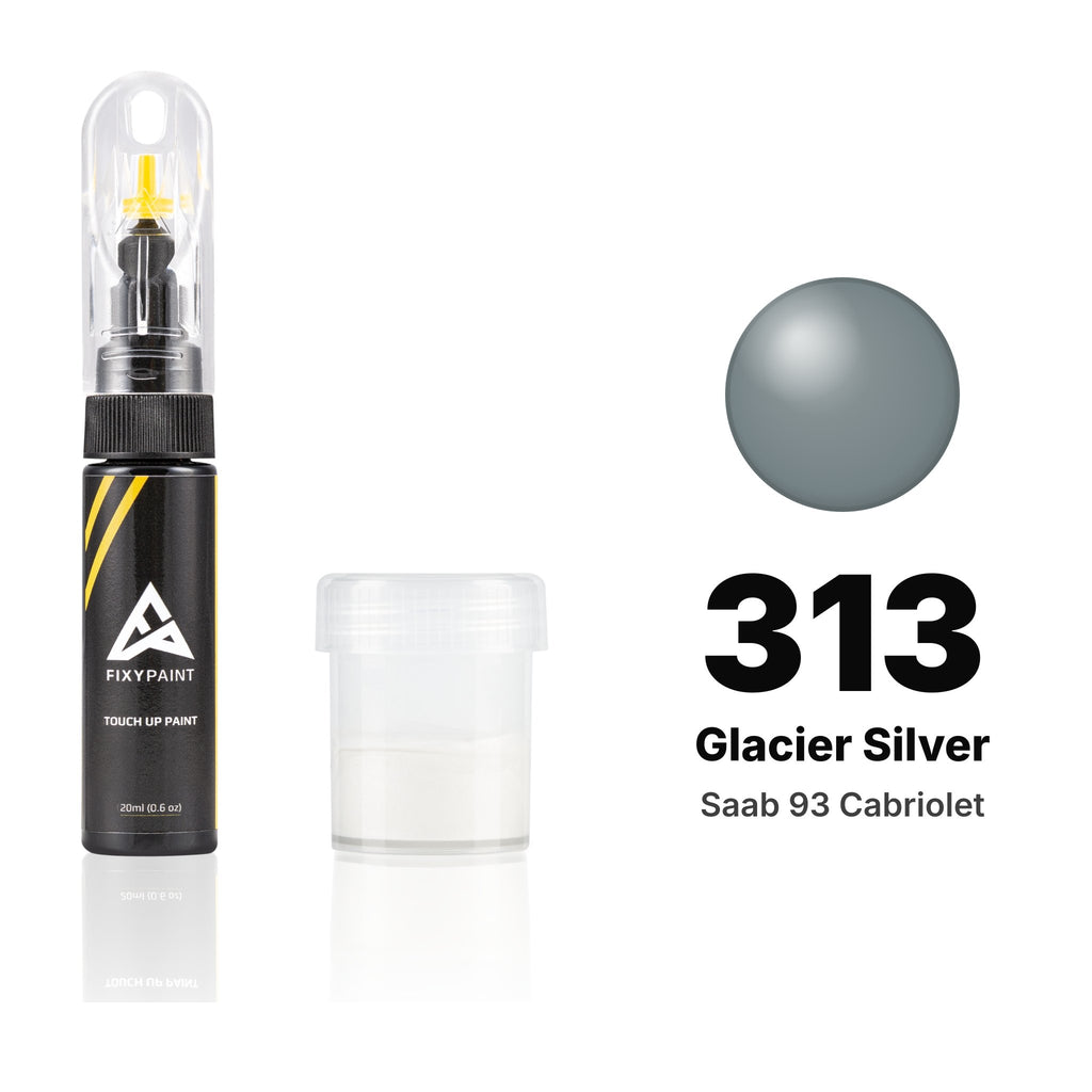 Touch-up paint for Saab 93 Cabriolet 313 Glacier Silver, Standard kit