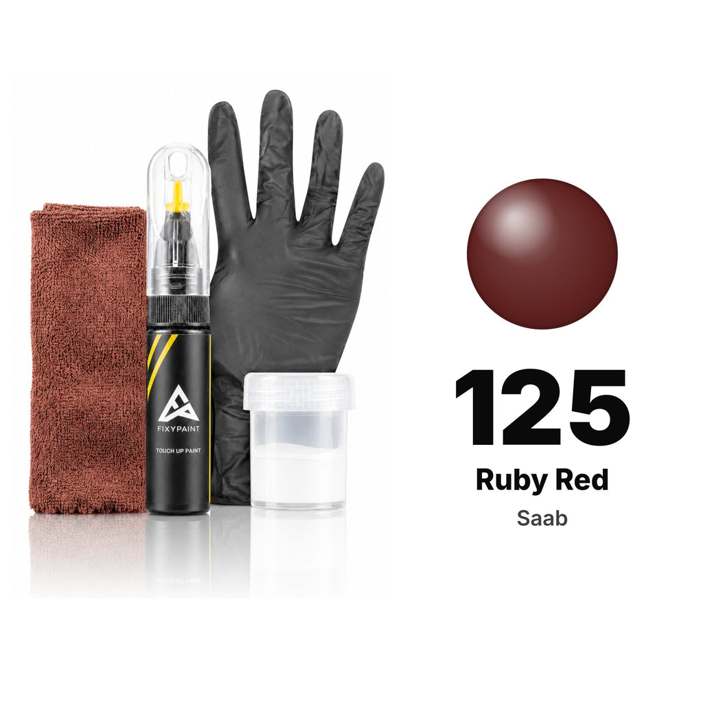Touch-up paint for Saab 125 Ruby Red, Complete kit