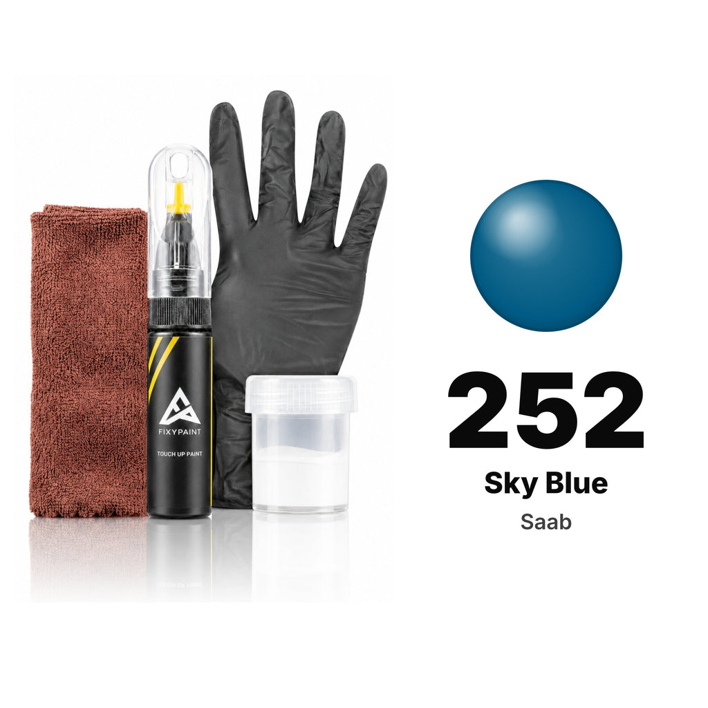 Touch-up paint for Saab 252 Sky Blue, Complete kit