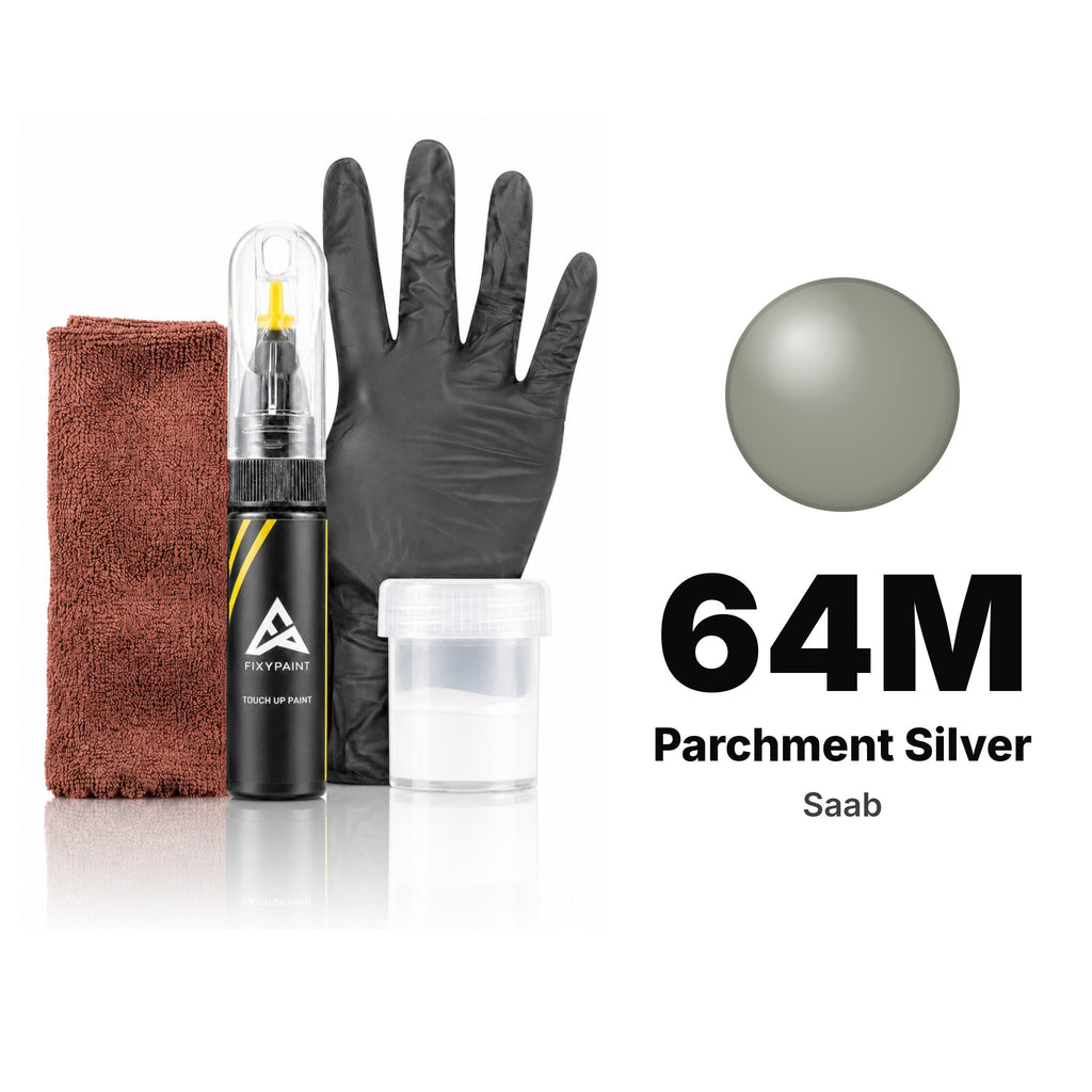 Touch-up paint for Saab 64M Parchment Silver, Complete kit