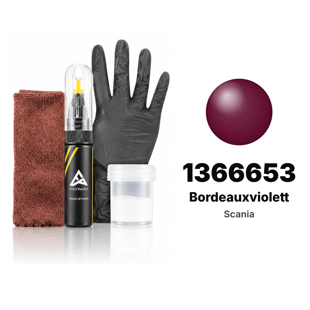 Touch-up paint for Scania 1366653 Bordeauxviolett, Complete kit