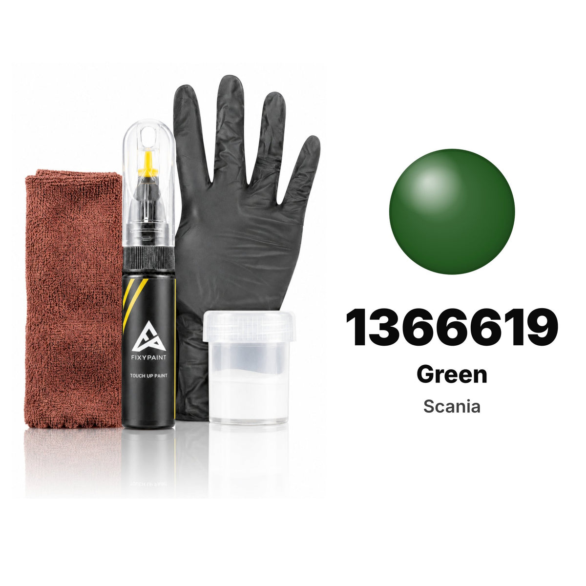 Touch-up paint for Scania 1366619 Green, Complete kit