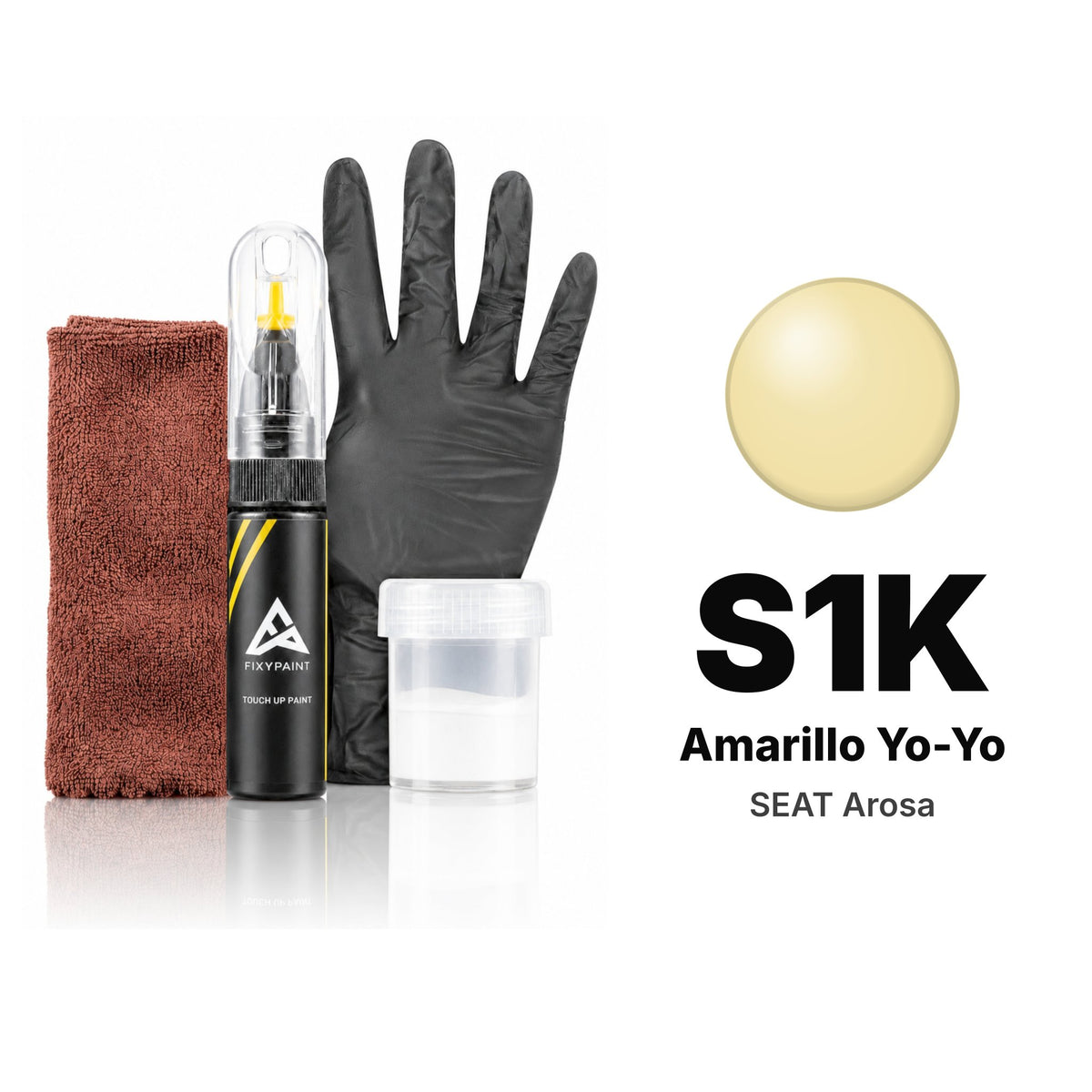 Touch-up paint for SEAT Arosa S1K Amarillo Yo-Yo, Complete kit