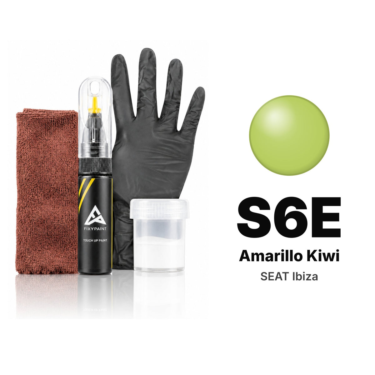 Touch-up paint for SEAT Ibiza S6E Amarillo Kiwi, Complete kit