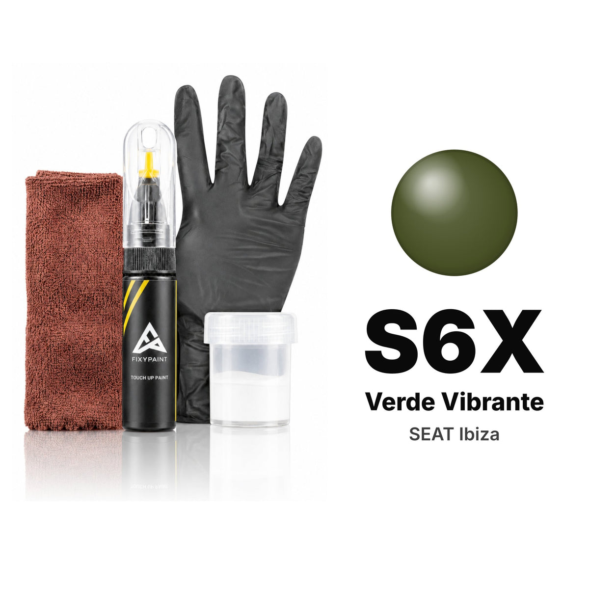 Touch-up paint for SEAT Ibiza S6X Verde Vibrante, Complete kit