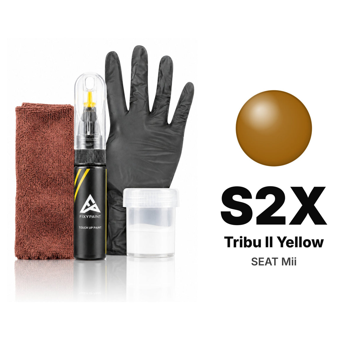 Touch-up paint for SEAT Mii S2X Tribu II Yellow, Complete kit
