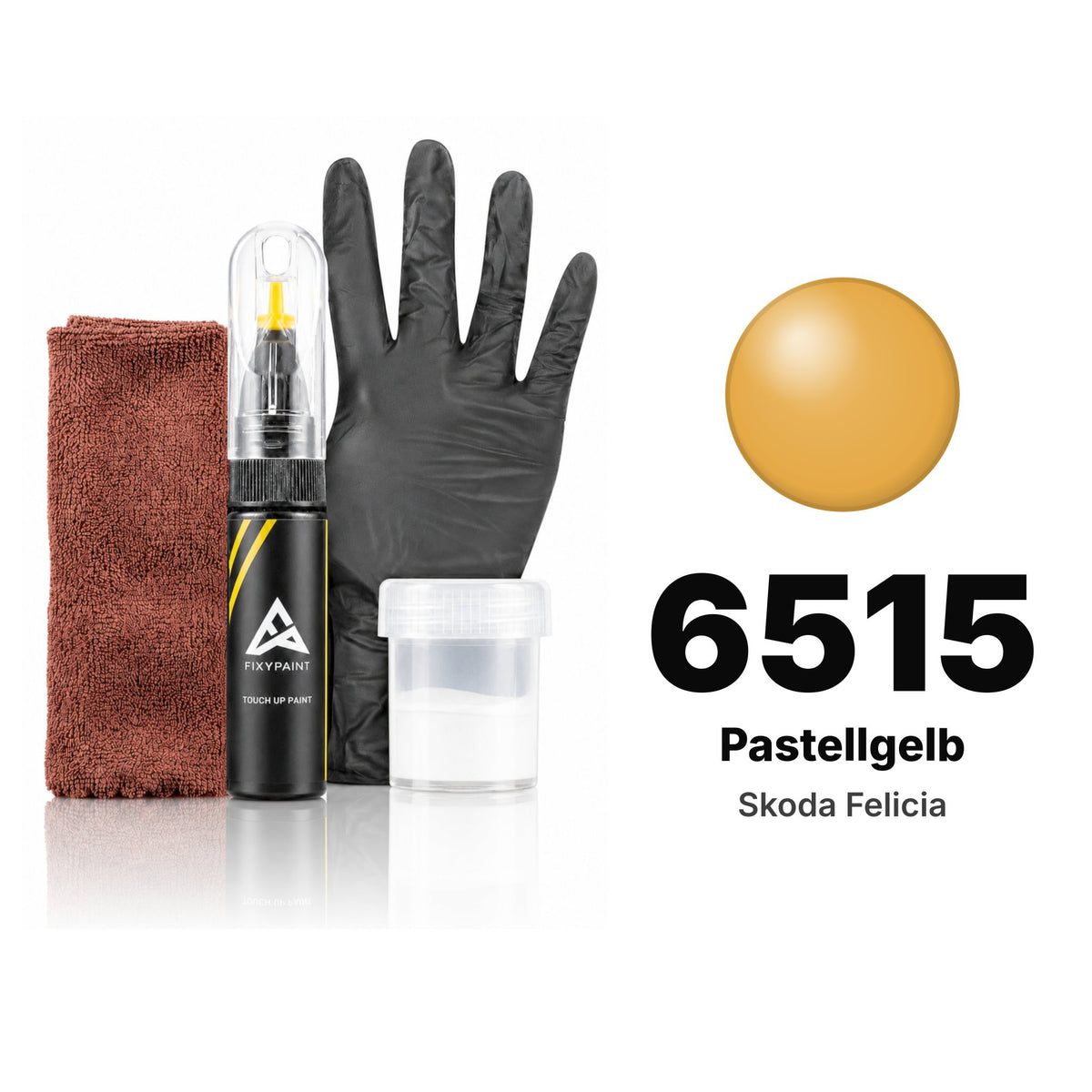 Pintura de retoque para Skoda Felicia – 6515 Pastellgelb (1998–2002), kit Completo