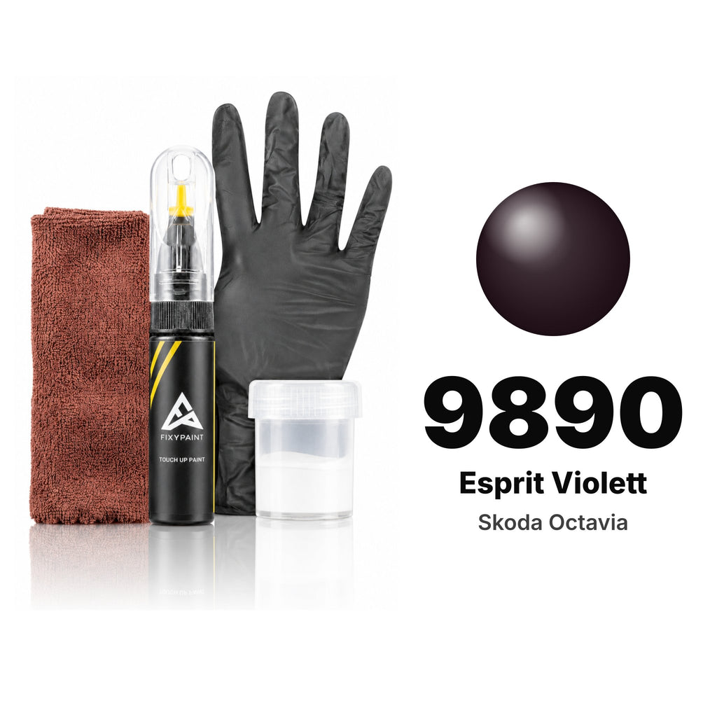 Touch-up paint for Skoda Octavia 9890 Esprit Violett, Complete kit