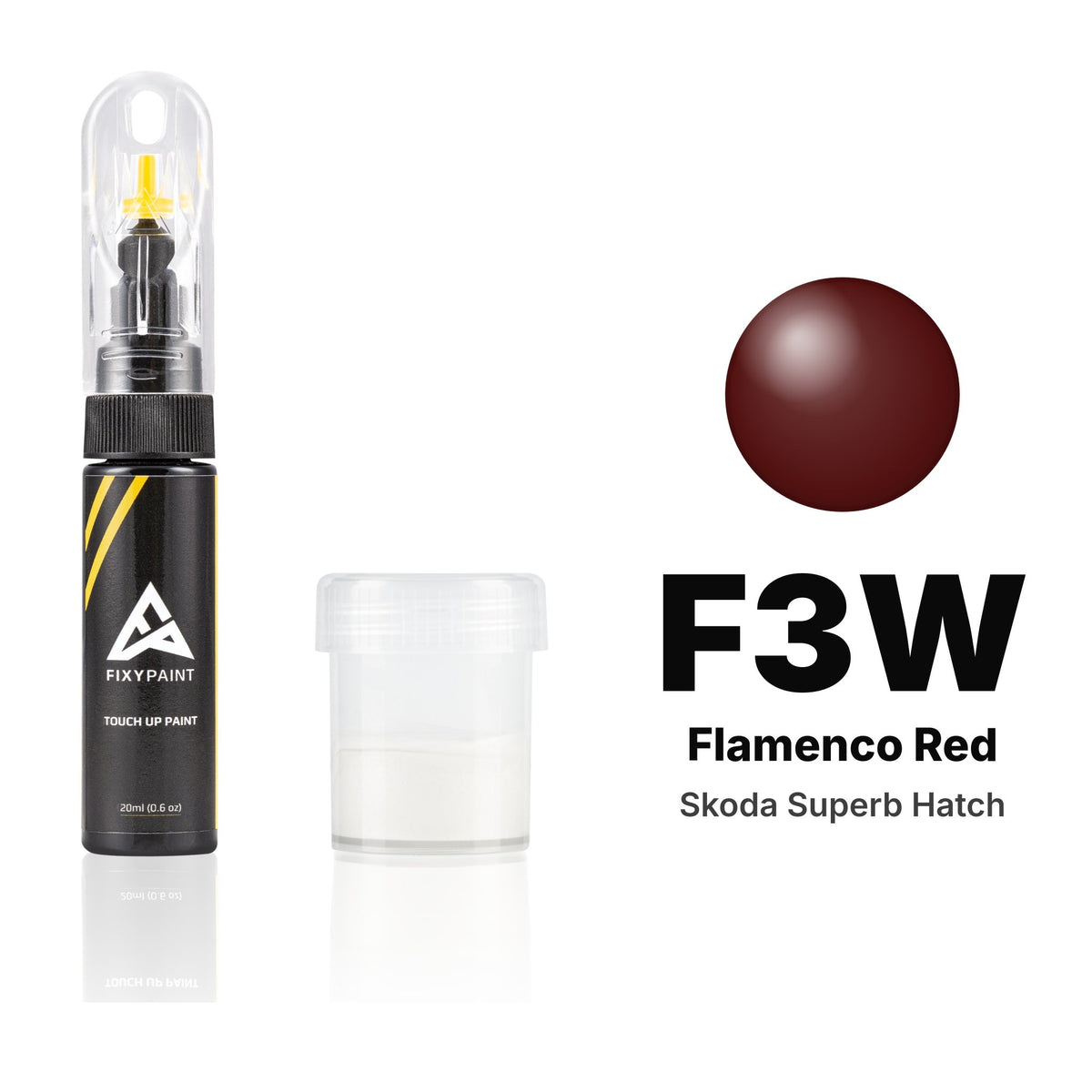 Pintura de retoque para Skoda Superb Hatch – F3W Flamenco Red (2004–2008), kit Estándar