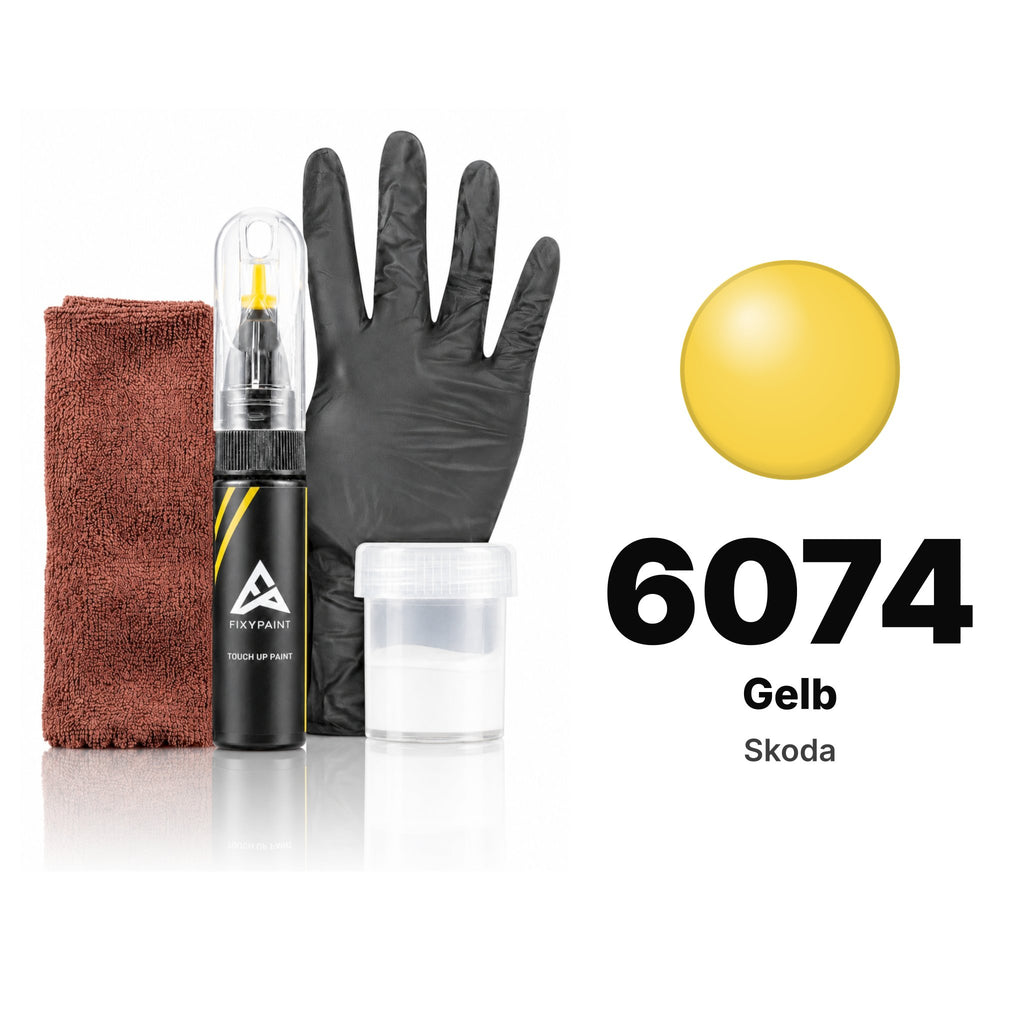 Touch-up paint for Skoda 6074 Gelb, Complete kit