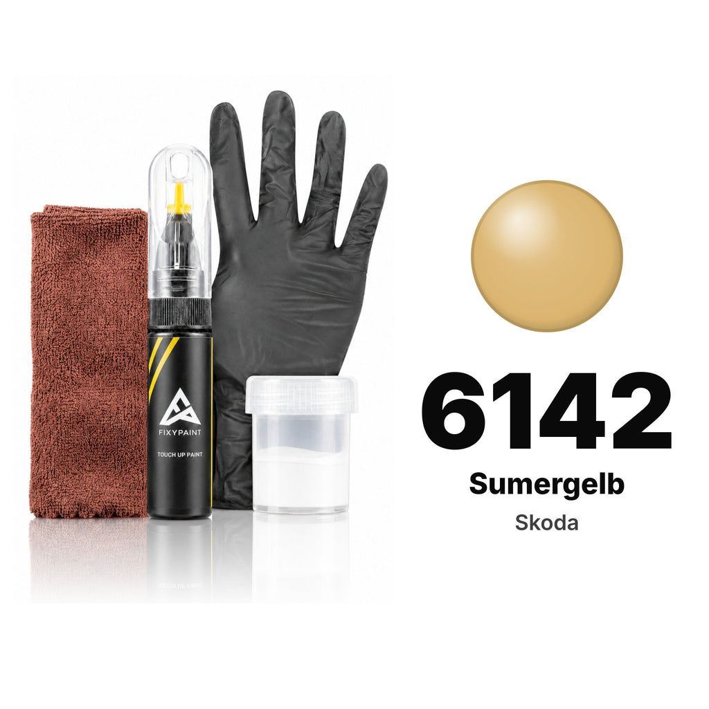 Touch-up paint for Skoda 6142 Sumergelb, Complete kit