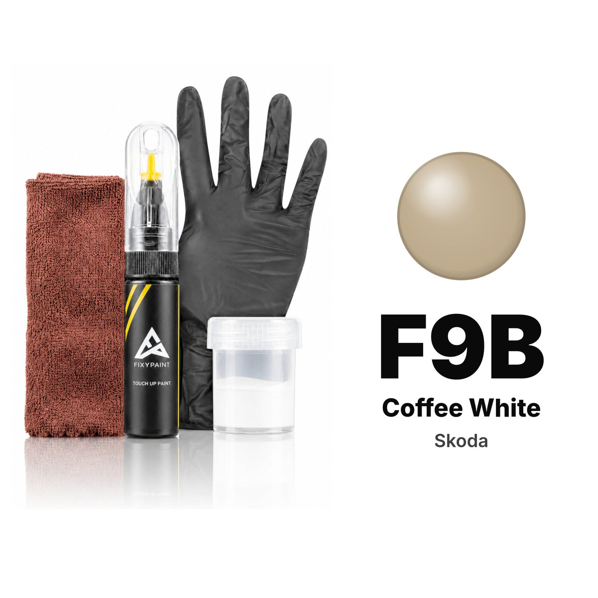 Touch-up paint for Skoda F9B Coffee White, Complete kit