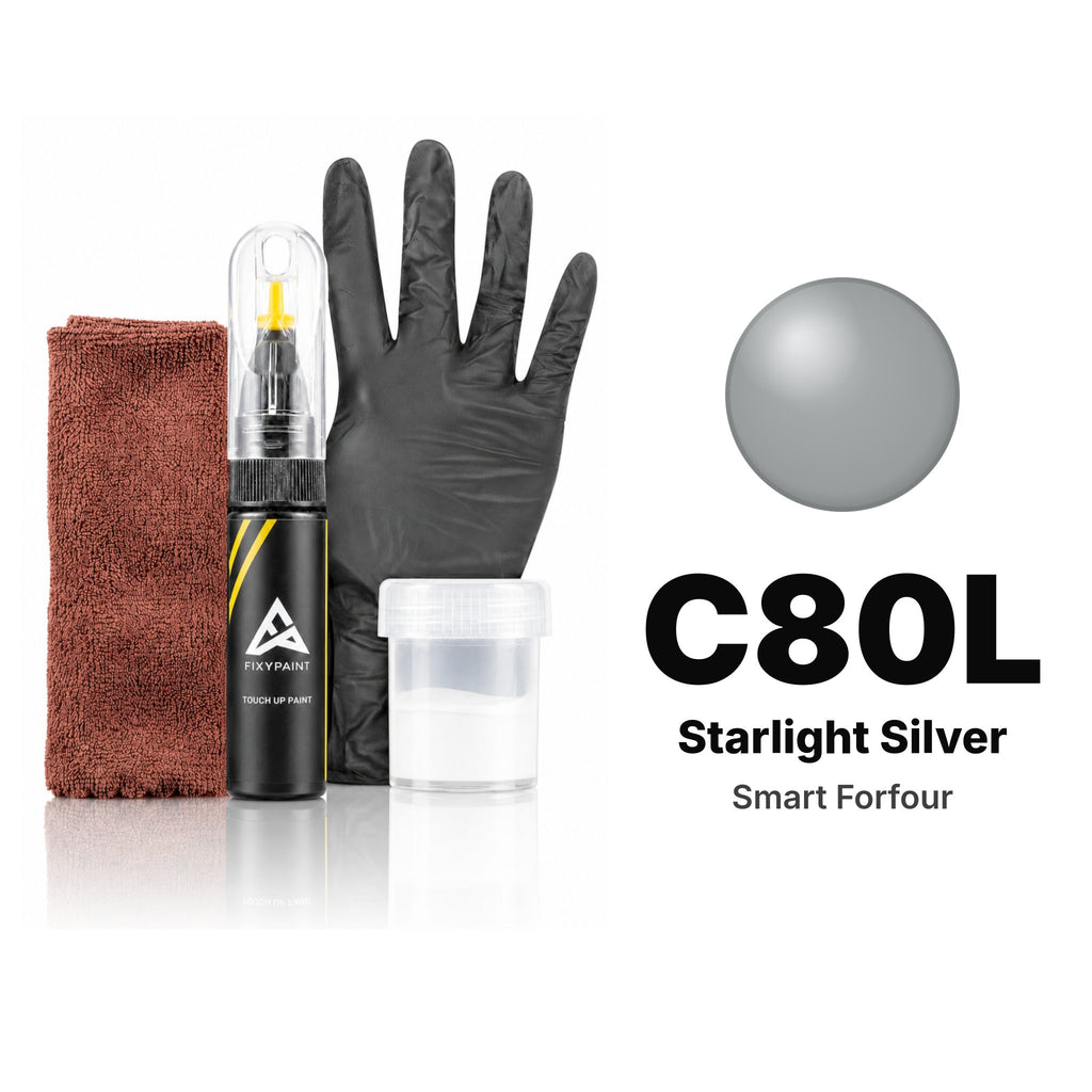 Touch-up paint for Smart Forfour C80L Starlight Silver, Complete kit