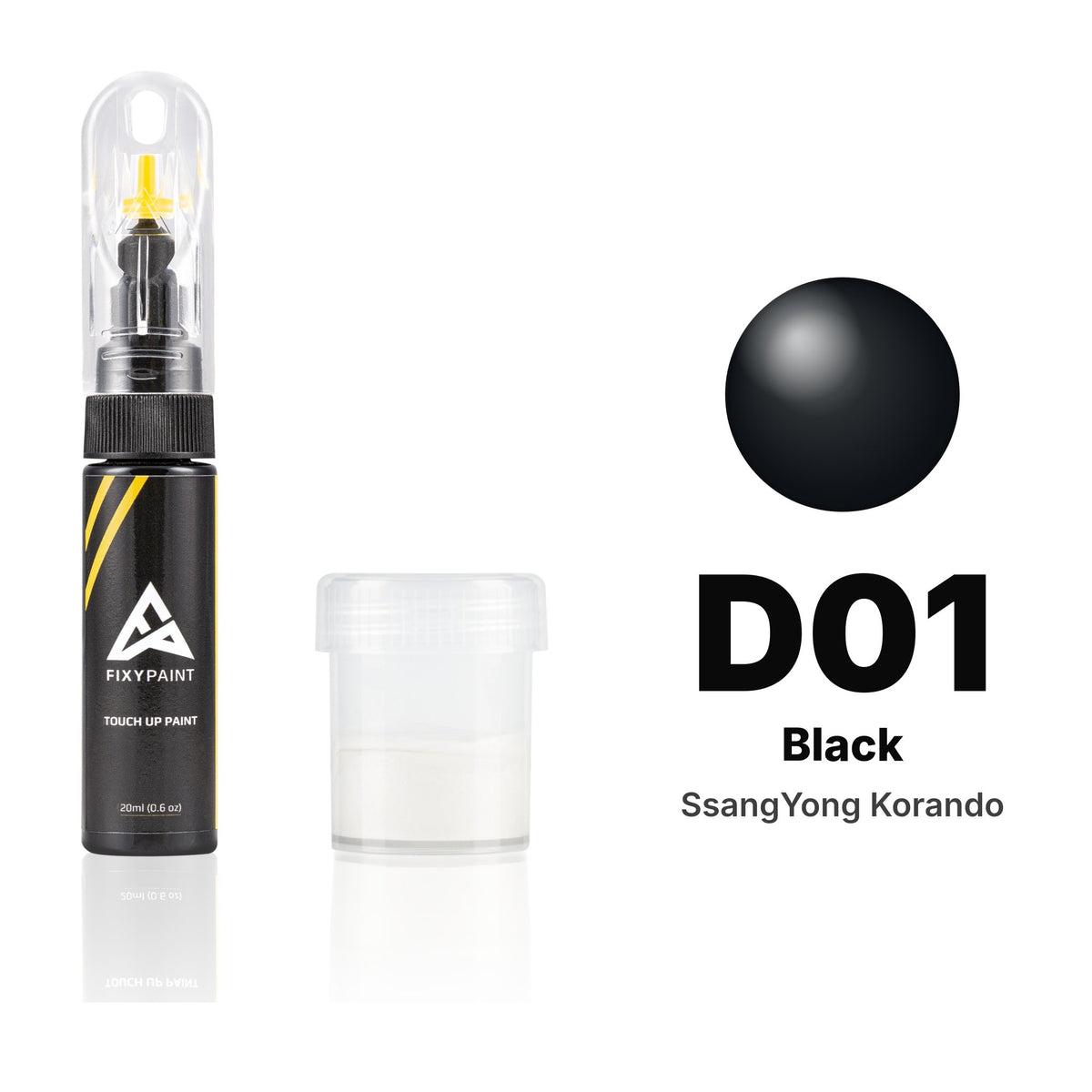 Touch-up paint for SsangYong Korando D01 Black, Standard kit