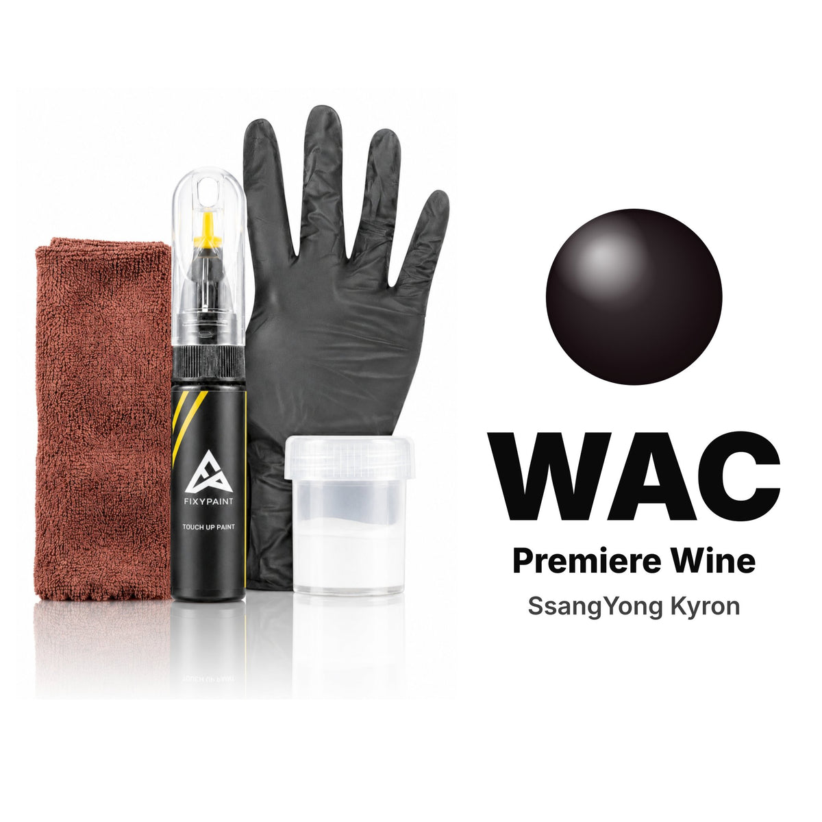 Touch-up paint for SsangYong Kyron WAC Premiere Wine, Complete kit