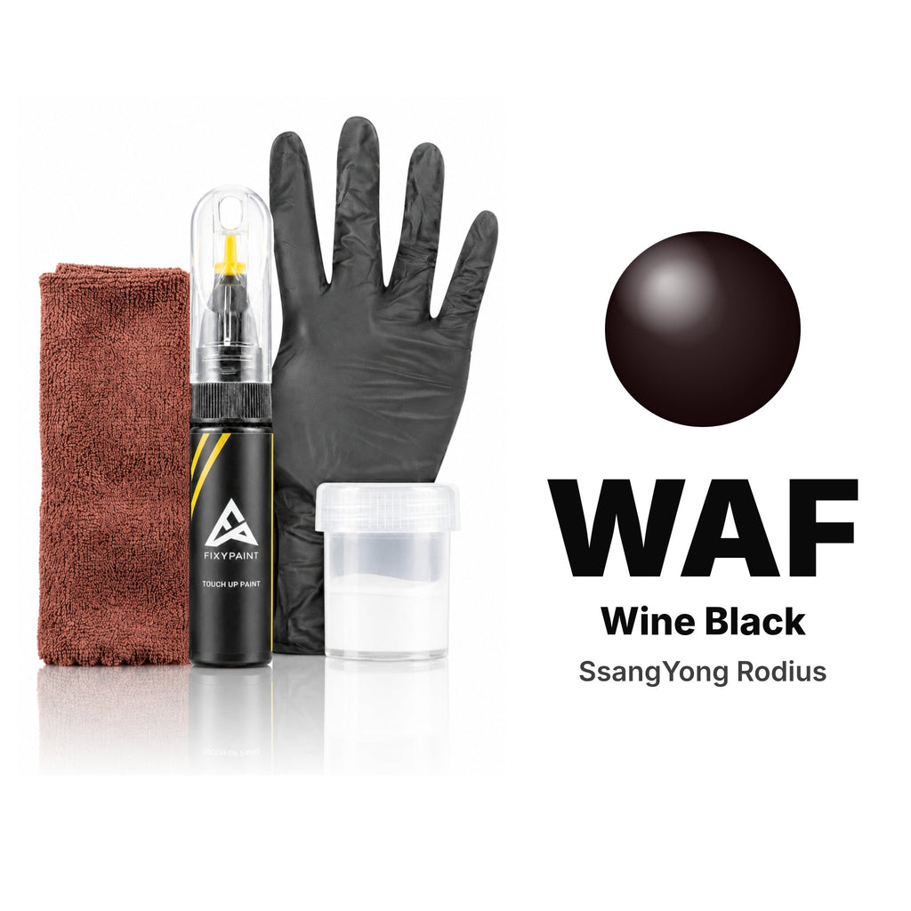 Touch-up paint for SsangYong Rodius WAF Wine Black, Complete kit