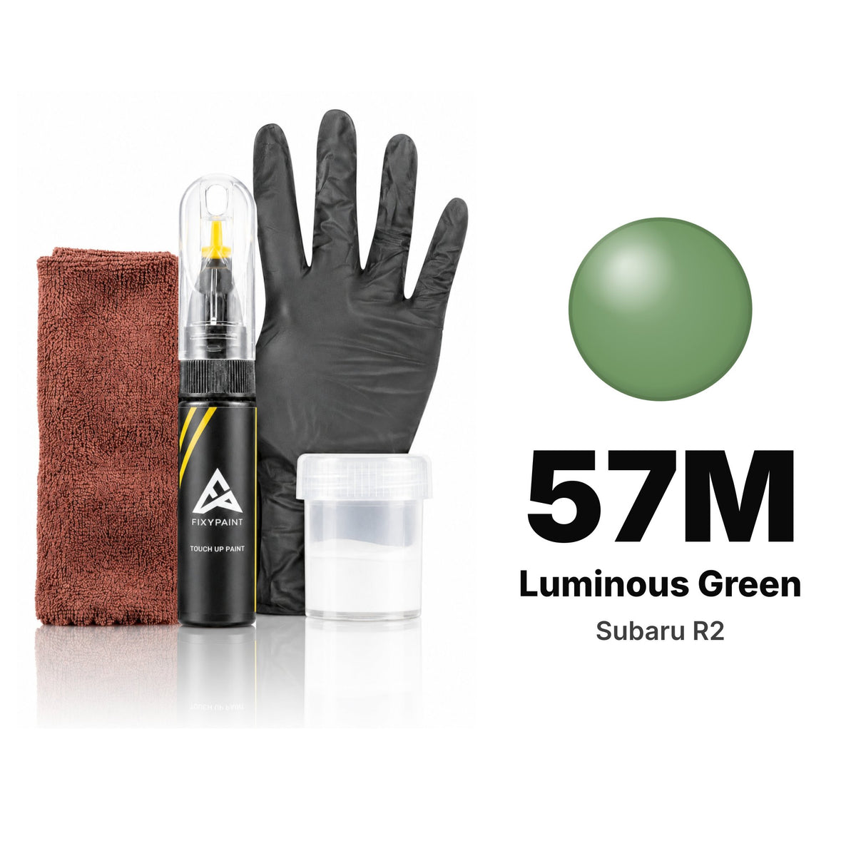 Touch-up paint for Subaru R2 57M Luminous Green, Complete kit
