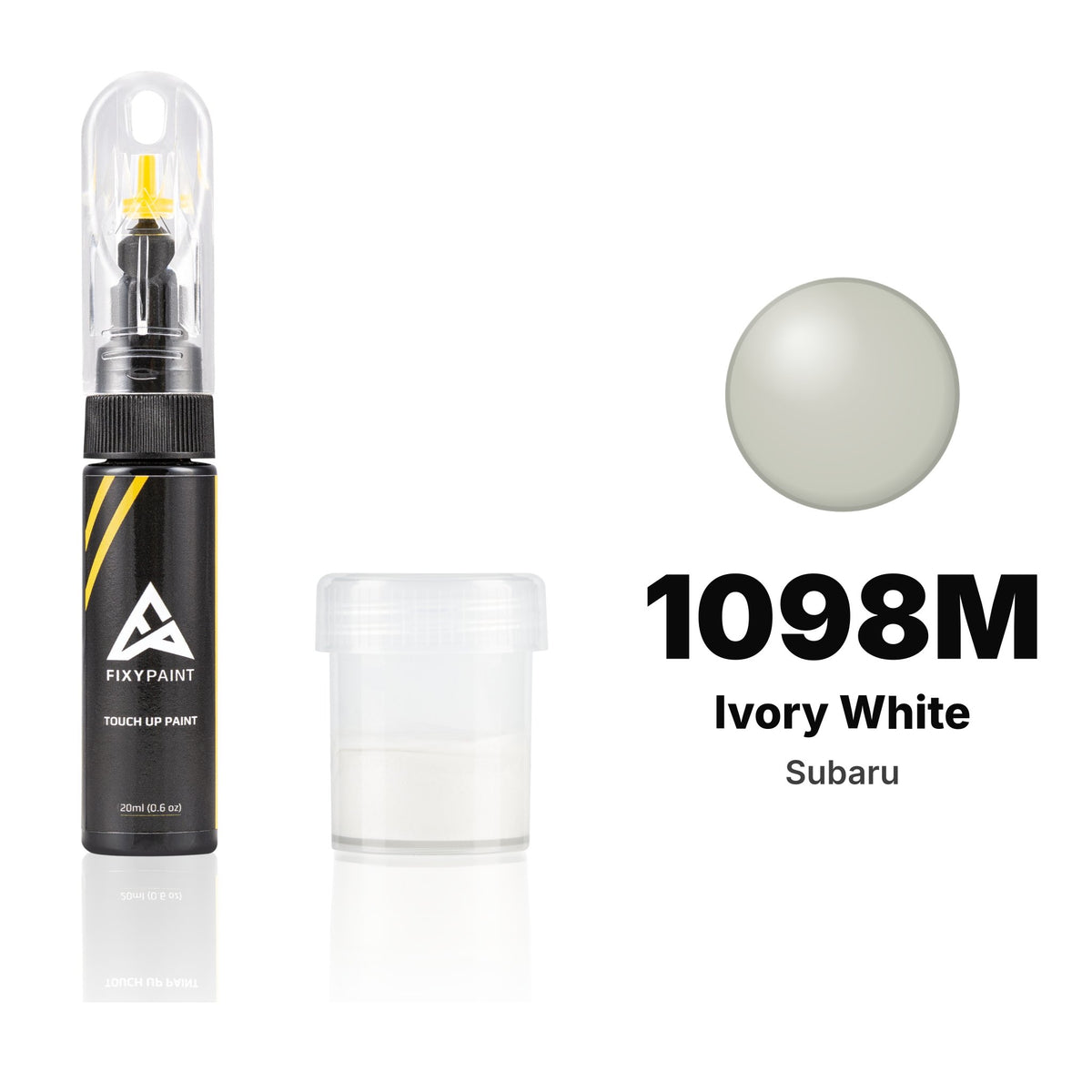 Touch-up paint for Subaru 1098M Ivory White, Standard kit