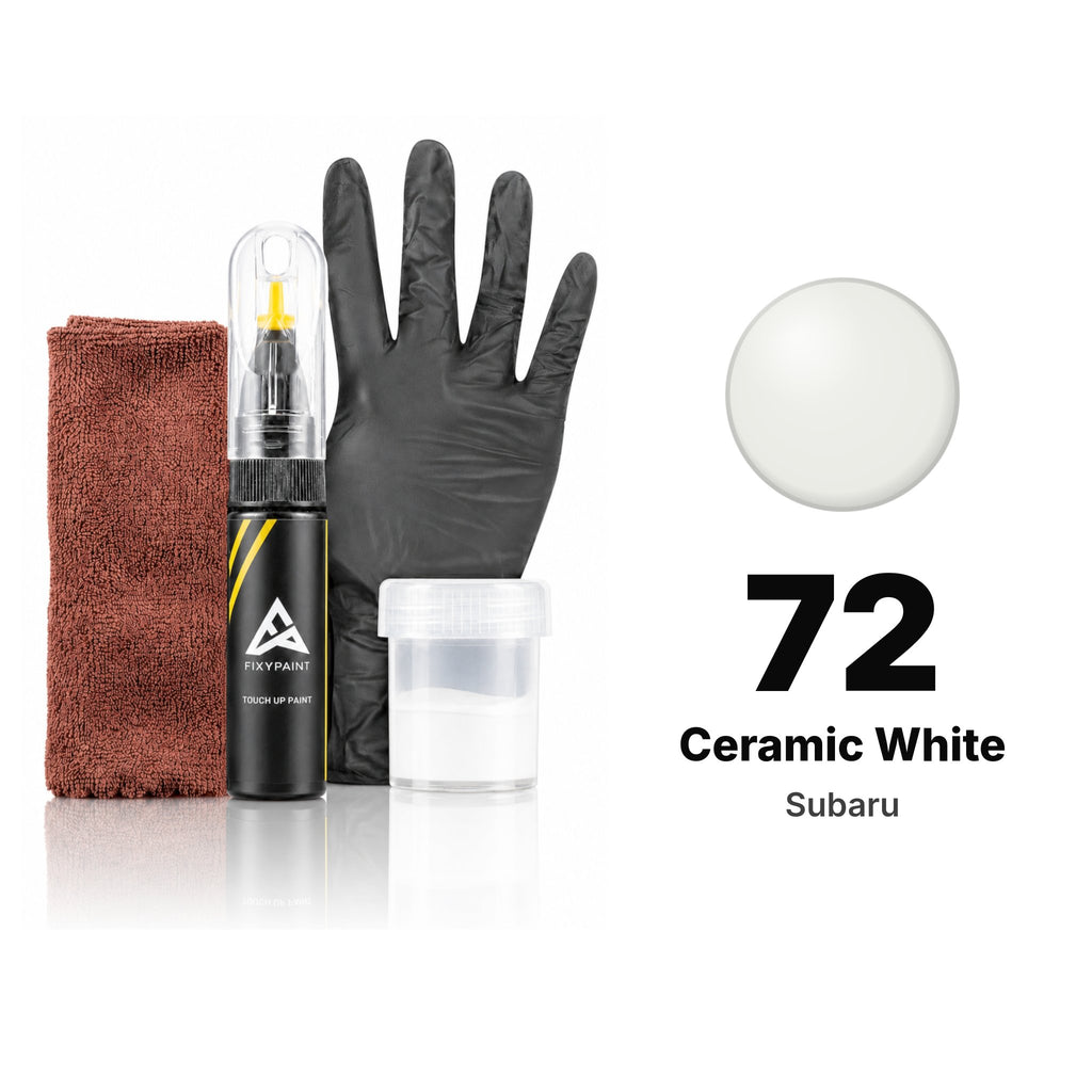 Lackstift für Subaru – 72 Ceramic White (alle Modelle, ab 1990), Set Komplett