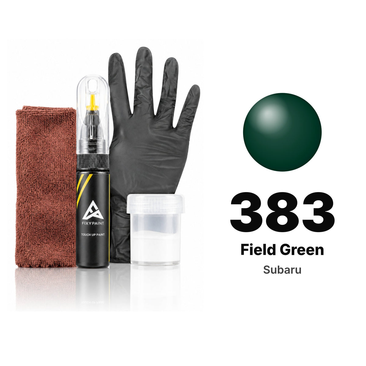 Touch-up paint for Subaru 383 Field Green, Complete kit