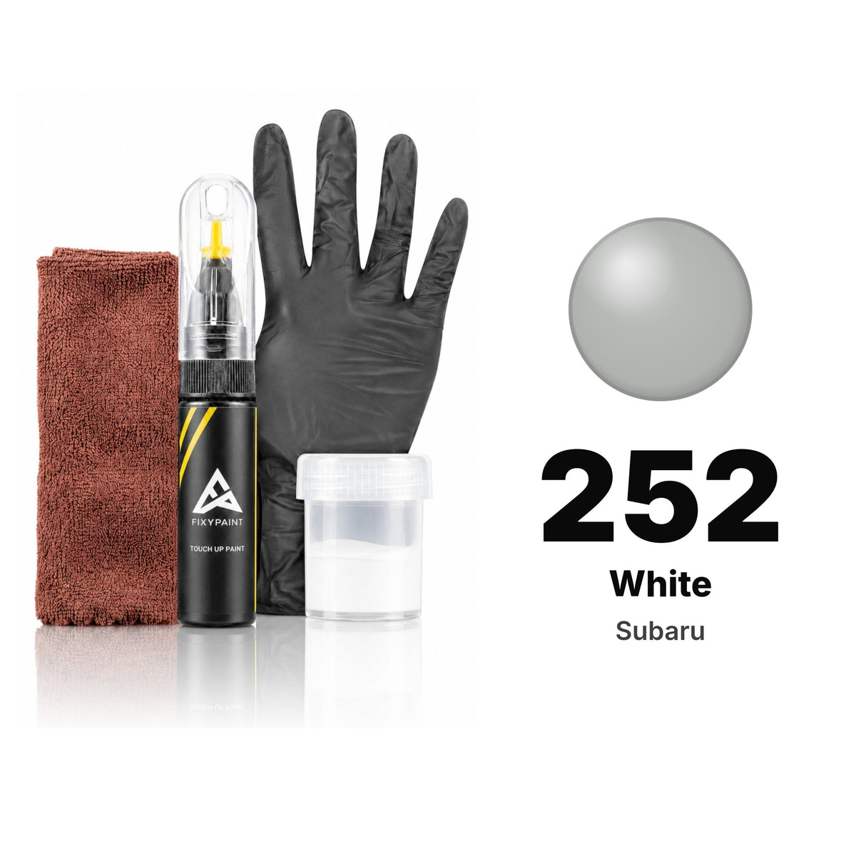 Touch-up paint for Subaru 252 White, Complete kit