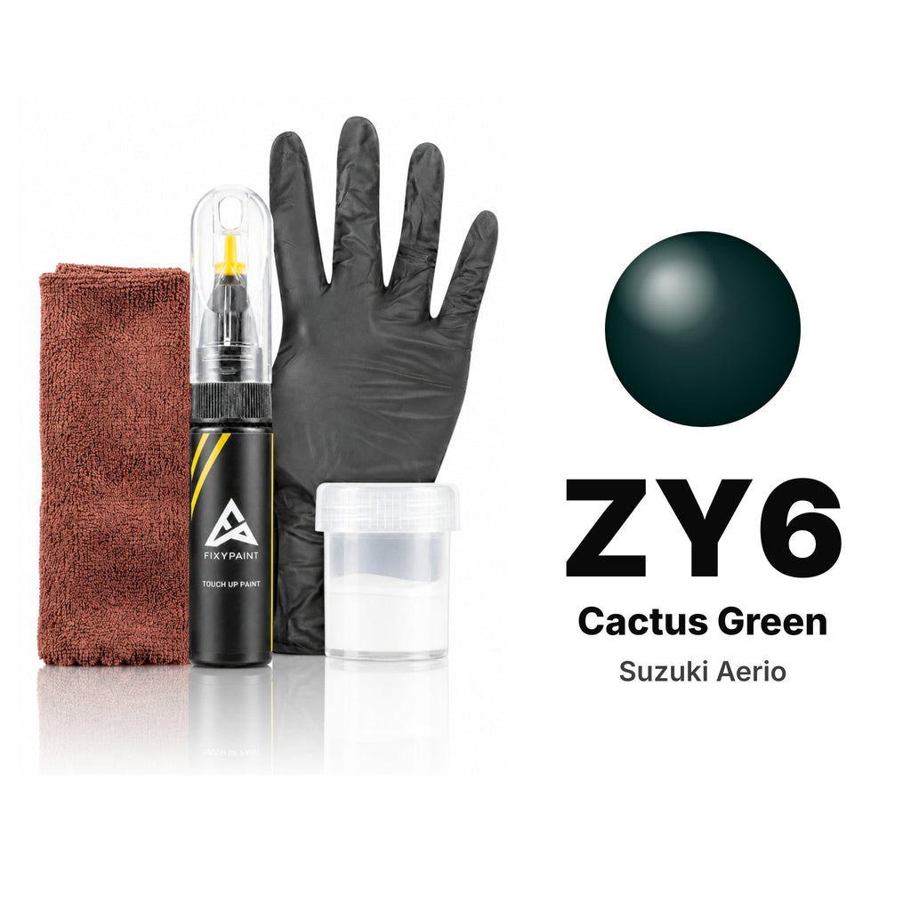 Touch-up paint for Suzuki Aerio ZY6 Cactus Green, Complete kit