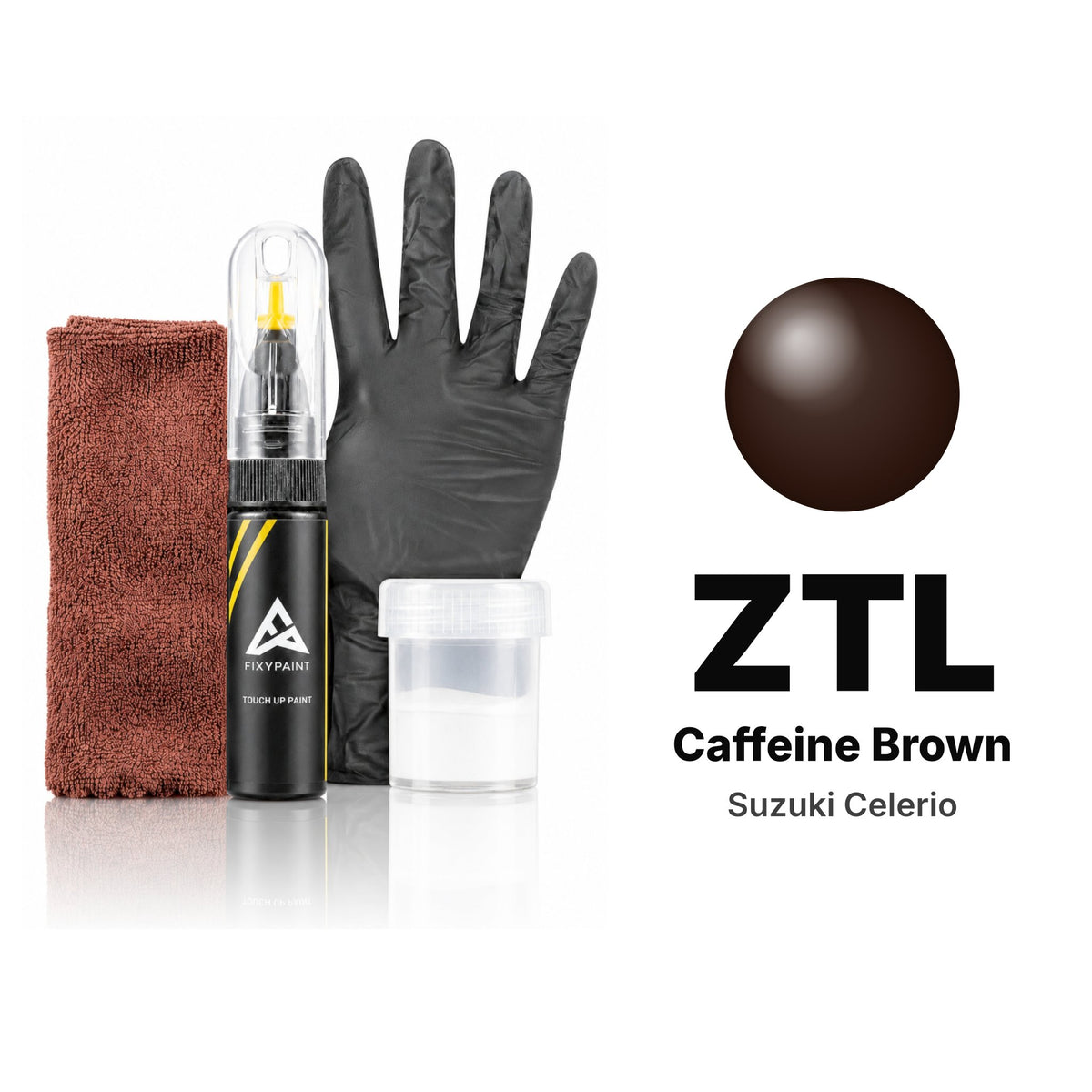 Lackstift für Suzuki Celerio – ZTL Caffeine Brown (ab 2025), Set Komplett