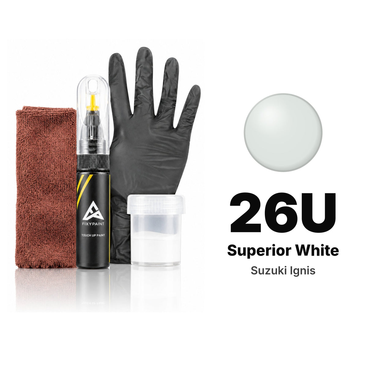 Touch-up paint for Suzuki Ignis 26U Superior White, Complete kit