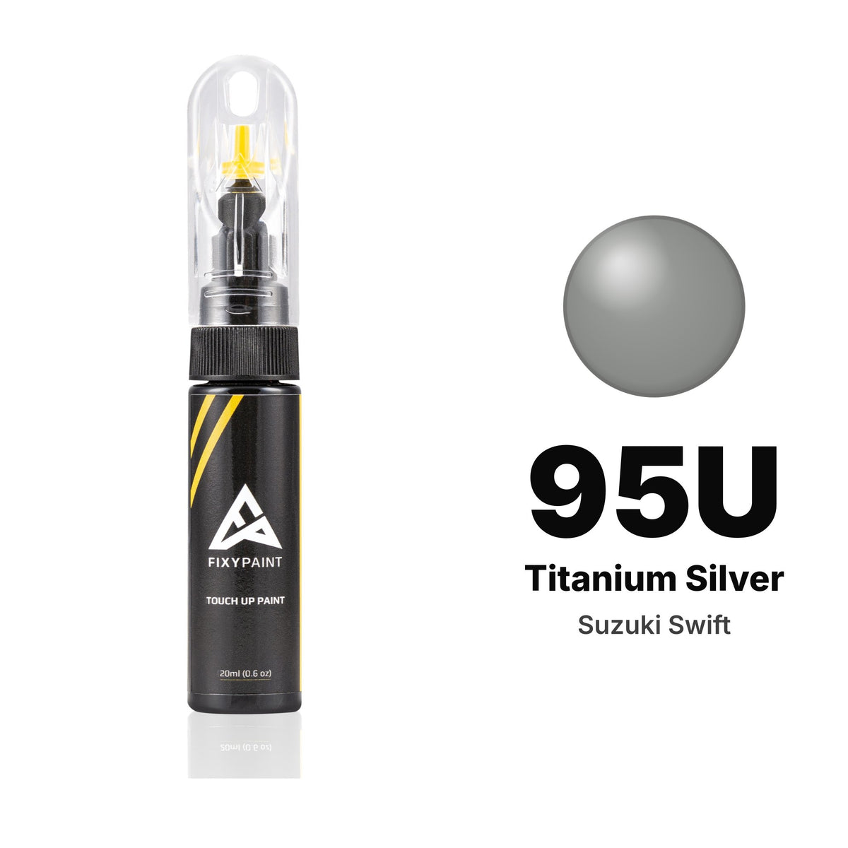 Suzuki Swift 95U Titanium Silver touch-up paint, Basic kit
