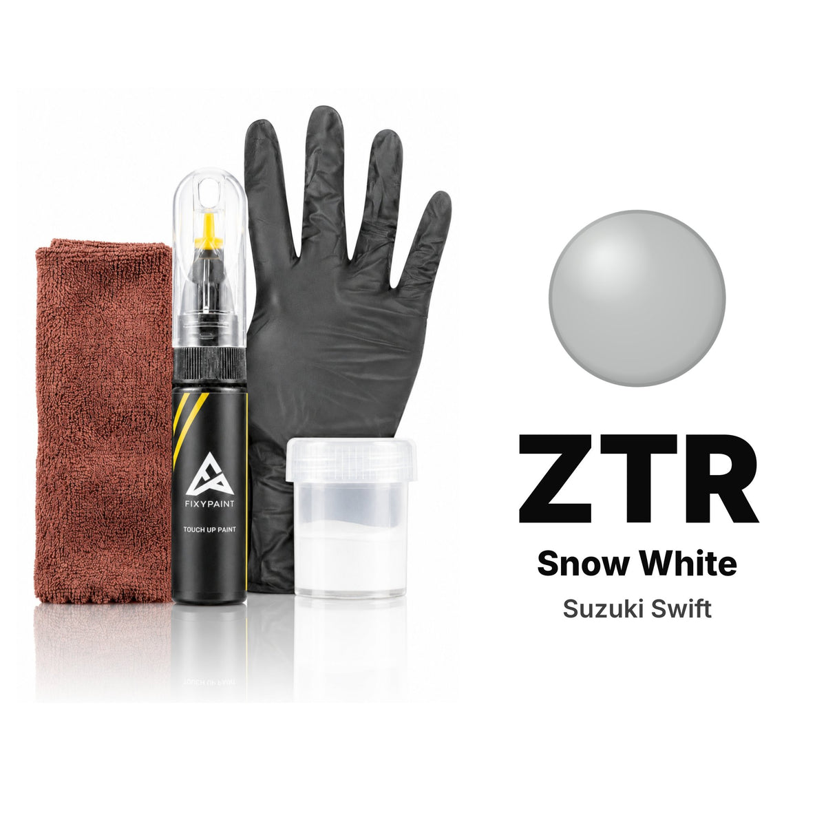 Touch-up paint for Suzuki Swift ZTR Snow White, Complete kit