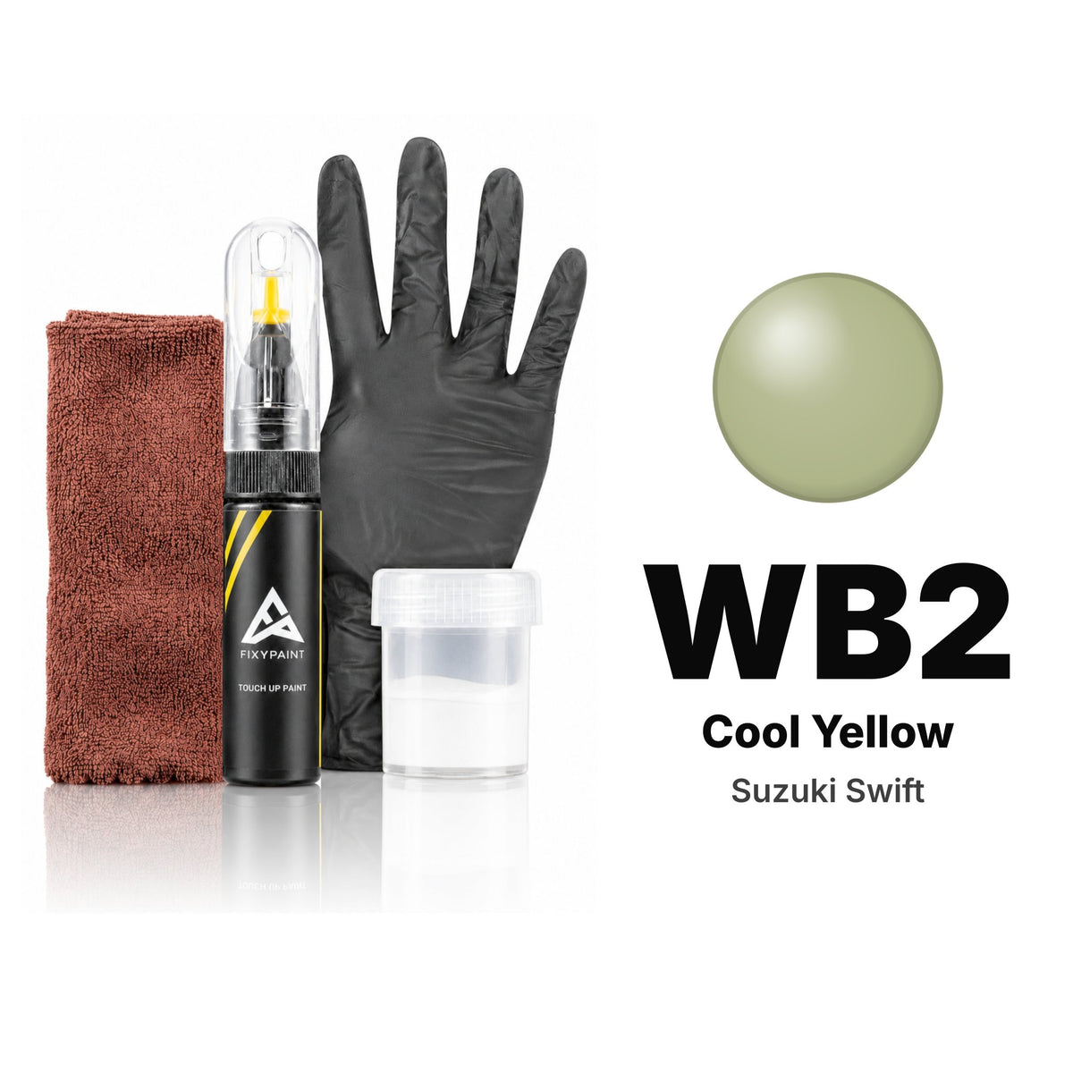 Touch-up paint for Suzuki Swift WB2 Cool Yellow, Complete kit