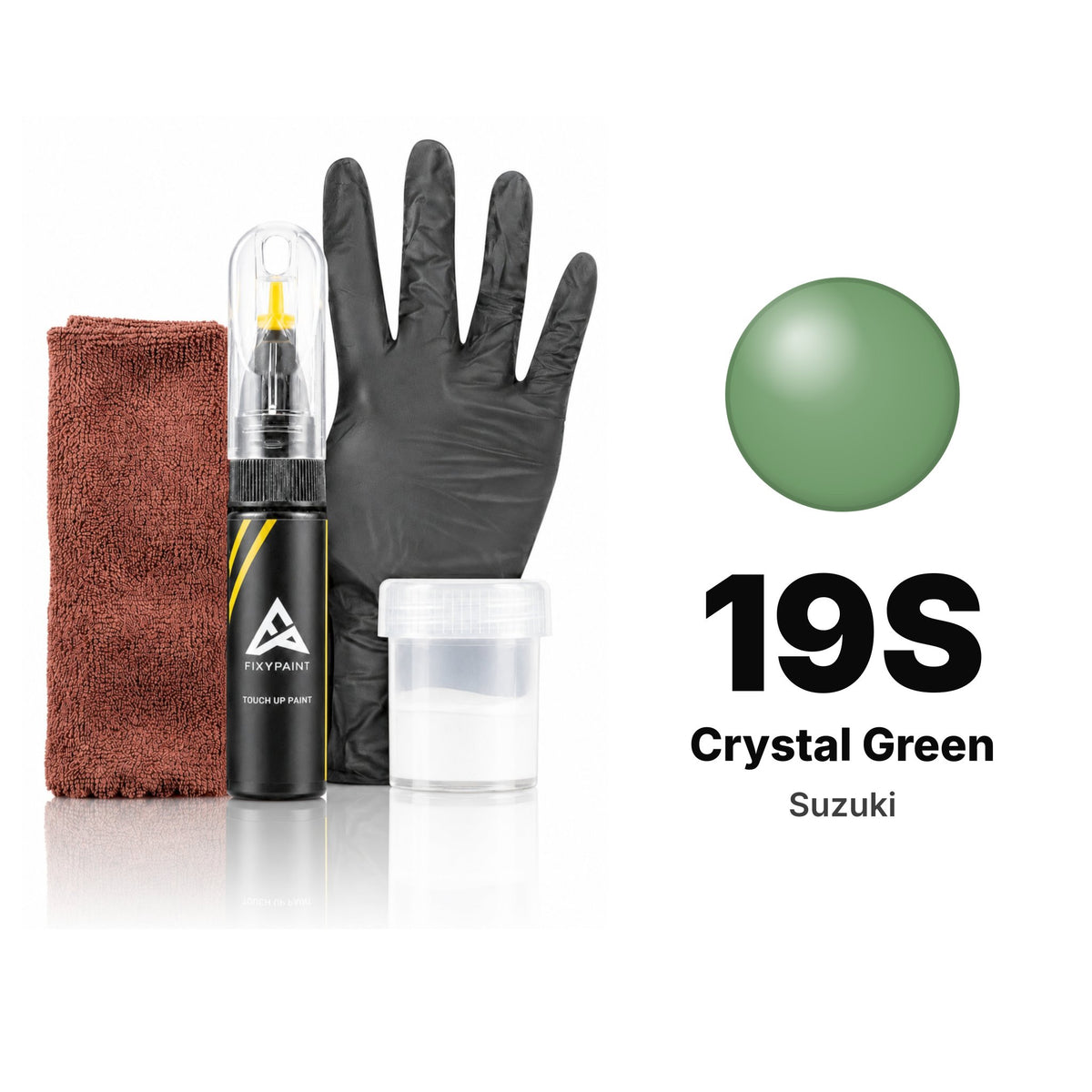 Touch-up paint for Suzuki 19S Crystal Green, Complete kit