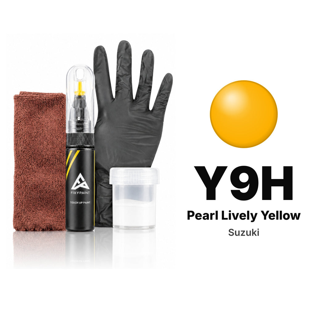 Touch-up paint for Suzuki Y9H Pearl Lively Yellow, Complete kit