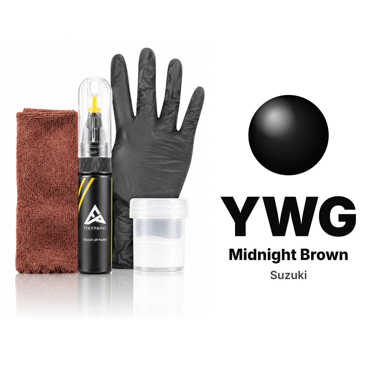 Touch-up paint for Suzuki YWG Midnight Brown, Complete kit