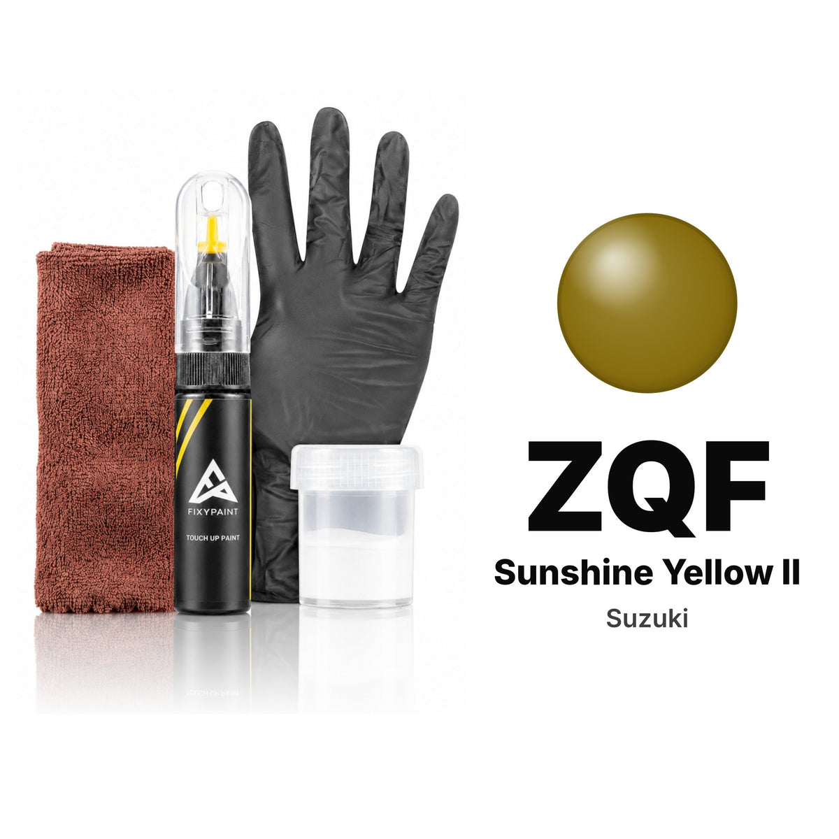 Touch-up paint for Suzuki ZQF Sunshine Yellow II, Complete kit