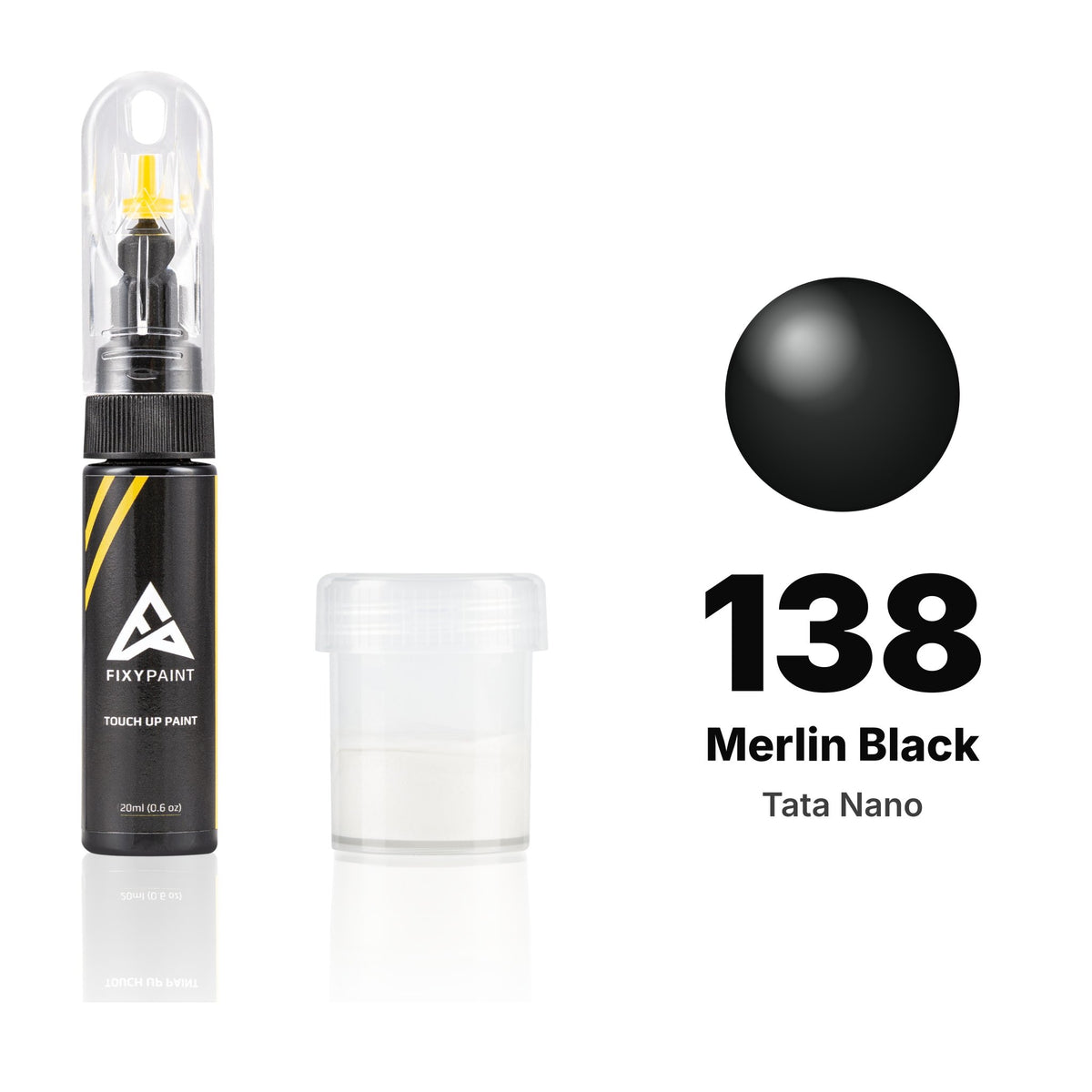 Touch-up paint for Tata Nano 138 Merlin Black, Standard kit
