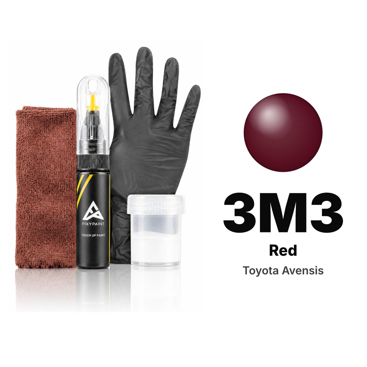 Touch-up paint for Toyota Avensis 3M3 Red, Complete kit