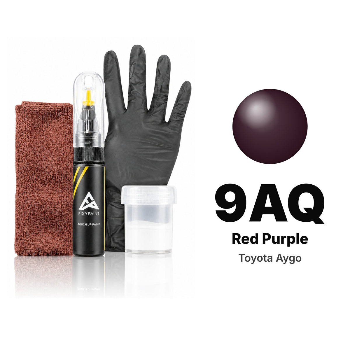 Touch-up paint for Toyota Aygo 9AQ Red Purple, Complete kit