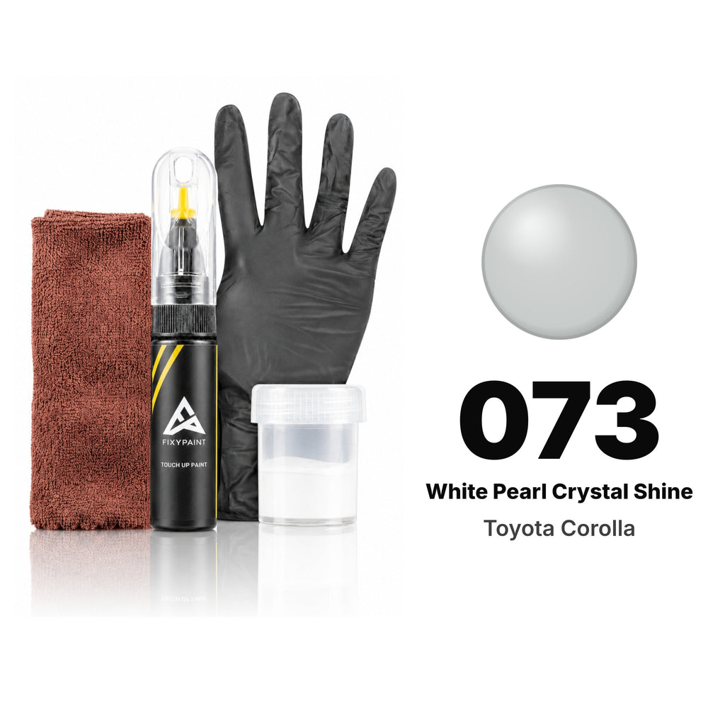 Vernice ritocco per Toyota Corolla – 073 White Pearl Crystal Shine (2004), kit Completo